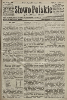 Słowo Polskie (wydanie popołudniowe). 1903, nr 401