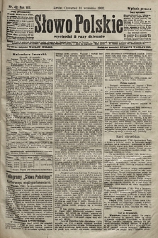 Słowo Polskie (wydanie poranne). 1903, nr 421