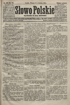 Słowo Polskie (wydanie poranne). 1903, nr 429