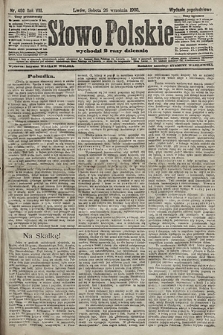 Słowo Polskie (wydanie popołudniowe). 1903, nr 450