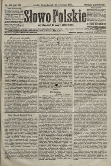 Słowo Polskie (wydanie popołudniowe). 1903, nr 452