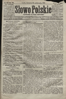 Słowo Polskie (wydanie poranne). 1903, nr 492