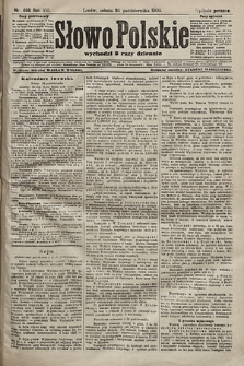 Słowo Polskie (wydanie poranne). 1903, nr 496