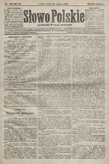 Słowo Polskie (wydanie poranne). 1903, nr 605