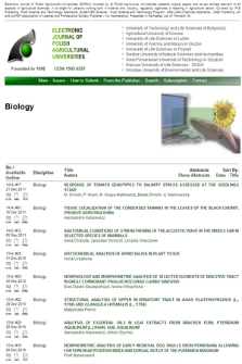 Biology. Electronic Journal of Polish Agricultural Universities (EJPAU)