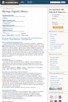 Biology Digital Library - Directory of Online Biology Publications, Databases, ImagesandJournals.