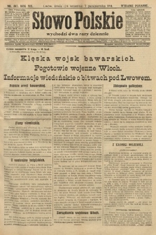 Słowo Polskie (wydanie poranne). 1914, nr 447