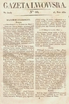 Gazeta Lwowska. 1830, nr 60