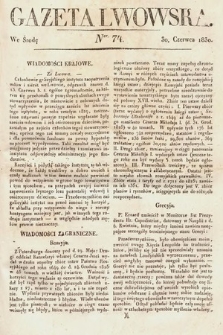 Gazeta Lwowska. 1830, nr 74