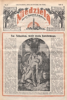 Niedziela : ilustrowany tygodnik katolicki Diecezji Częstochowskiej. 1935, nr 3