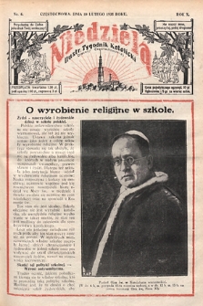 Niedziela : ilustrowany tygodnik katolicki Diecezji Częstochowskiej. 1935, nr 6