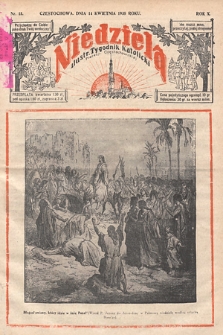 Niedziela : ilustrowany tygodnik katolicki Diecezji Częstochowskiej. 1935, nr 15
