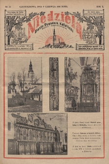 Niedziela : ilustrowany tygodnik katolicki Diecezji Częstochowskiej. 1935, nr 23