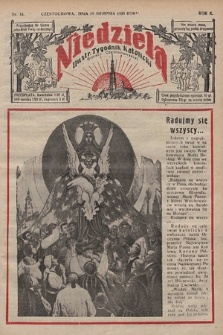 Niedziela : ilustrowany tygodnik katolicki Diecezji Częstochowskiej. 1935, nr 33