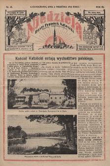 Niedziela : ilustrowany tygodnik katolicki Diecezji Częstochowskiej. 1935, nr 35