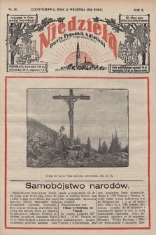 Niedziela : ilustrowany tygodnik katolicki Diecezji Częstochowskiej. 1935, nr 38