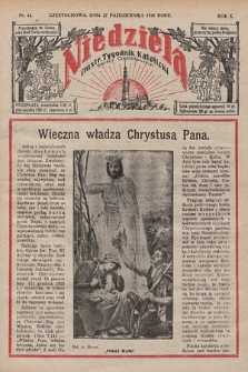 Niedziela : ilustrowany tygodnik katolicki Diecezji Częstochowskiej. 1935, nr 43