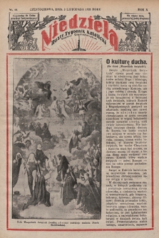Niedziela : ilustrowany tygodnik katolicki Diecezji Częstochowskiej. 1935, nr 44