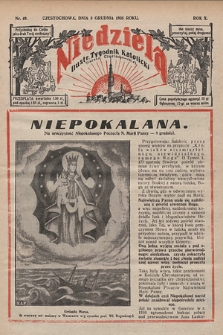 Niedziela : ilustrowany tygodnik katolicki Diecezji Częstochowskiej. 1935, nr 49