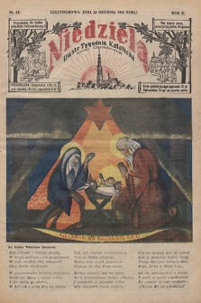 Niedziela : ilustrowany tygodnik katolicki Diecezji Częstochowskiej. 1935, nr 51