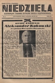 Niedziela : ilustrowany tygodnik katolicki Diecezji Częstochowskiej. 1939, nr 2