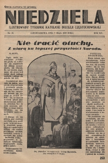 Niedziela : ilustrowany tygodnik katolicki Diecezji Częstochowskiej. 1939, nr 19
