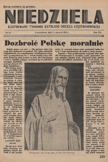 Niedziela : ilustrowany tygodnik katolicki Diecezji Częstochowskiej. 1939, nr 24