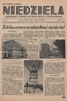 Niedziela : ilustrowany tygodnik katolicki Diecezji Częstochowskiej. 1939, nr 27