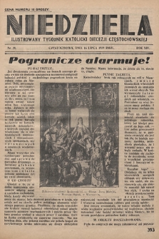 Niedziela : ilustrowany tygodnik katolicki Diecezji Częstochowskiej. 1939, nr 29