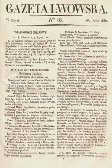 Gazeta Lwowska. 1830, nr 81
