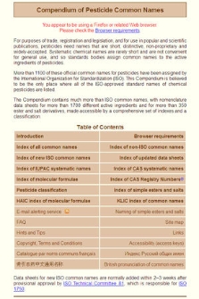 Compendium of Pesticide Common Names