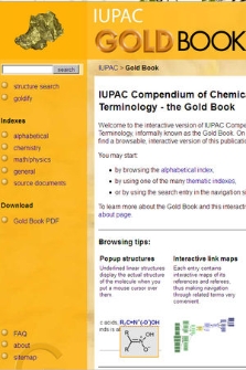 IUPAC Compendium of Chemical Terminology - the Gold Book