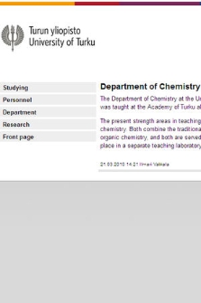 Department of Chemistry : Faculty of Mathematics and Natural Sciences