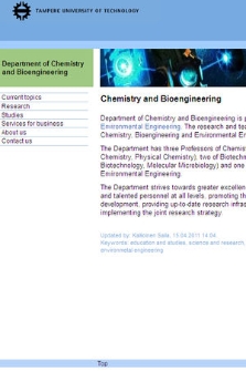 Department of Chemistry and Bioengineering