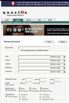 Questia. Trusted Online Research
