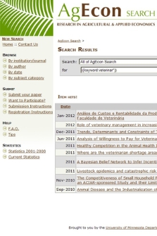 AgEcon. Research in Agricultural ; Applied Economics