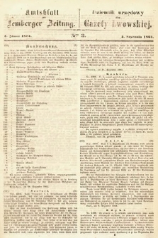 Amtsblatt zur Lemberger Zeitung = Dziennik Urzędowy do Gazety Lwowskiej. 1864, nr 3