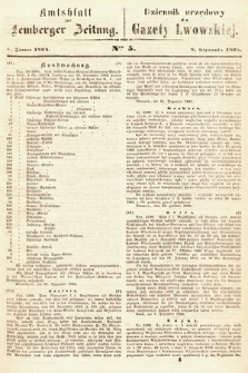 Amtsblatt zur Lemberger Zeitung = Dziennik Urzędowy do Gazety Lwowskiej. 1864, nr 5