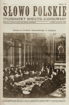 Słowo Polskie : tygodniowy dodatek ilustrowany. 1925, nr 17