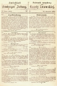 Amtsblatt zur Lemberger Zeitung = Dziennik Urzędowy do Gazety Lwowskiej. 1864, nr 9