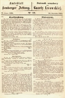 Amtsblatt zur Lemberger Zeitung = Dziennik Urzędowy do Gazety Lwowskiej. 1864, nr 11