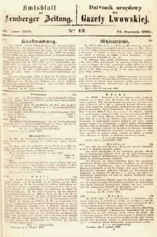 Amtsblatt zur Lemberger Zeitung = Dziennik Urzędowy do Gazety Lwowskiej. 1864, nr 12