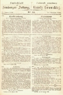 Amtsblatt zur Lemberger Zeitung = Dziennik Urzędowy do Gazety Lwowskiej. 1864, nr 14