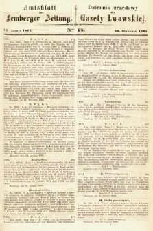 Amtsblatt zur Lemberger Zeitung = Dziennik Urzędowy do Gazety Lwowskiej. 1864, nr 18