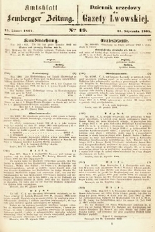 Amtsblatt zur Lemberger Zeitung = Dziennik Urzędowy do Gazety Lwowskiej. 1864, nr 19