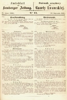 Amtsblatt zur Lemberger Zeitung = Dziennik Urzędowy do Gazety Lwowskiej. 1864, nr 21