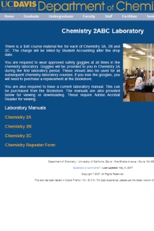 Chemistry 2ABC laboratory