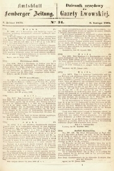 Amtsblatt zur Lemberger Zeitung = Dziennik Urzędowy do Gazety Lwowskiej. 1864, nr 31