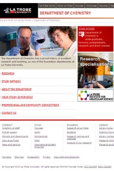 La Trobe University:Science, Technology and Engineering: Department of Chemistry
