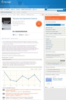 Theoretical and Experimental Chemistry